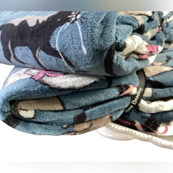 🐈Vera Bradley 2 Throw BUNDLE Cats NWT  50”x80 - Picture 2 of 5